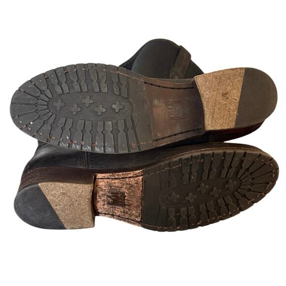 Frye Women's Melissa Button Tall Boots US 8B Shearling Lined Brown Leather - Picture 5 of 15